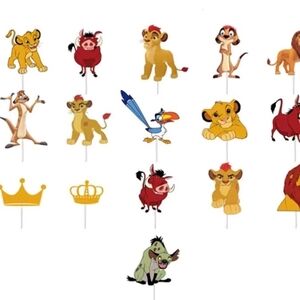 Lion King Themed Decotations And Cupcake Toppers